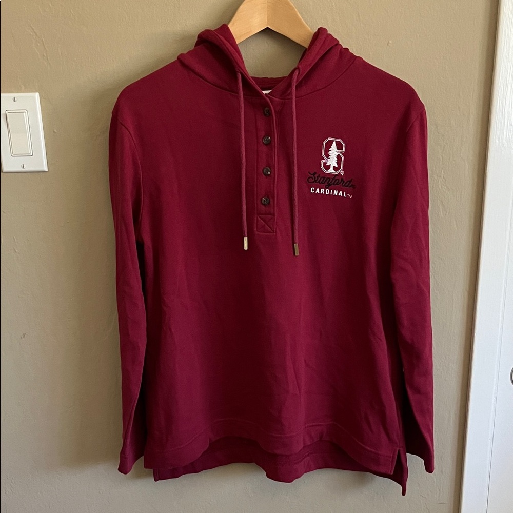 Champion Stanford Cardinal Hooded Long Sleeve Size M